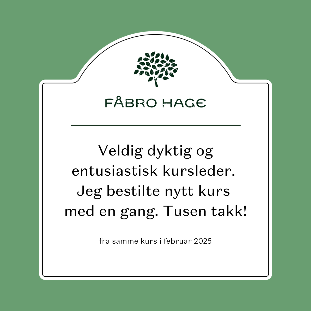 Kurs i å lage kjøkkenhage / 3. april / Fåbro Hage